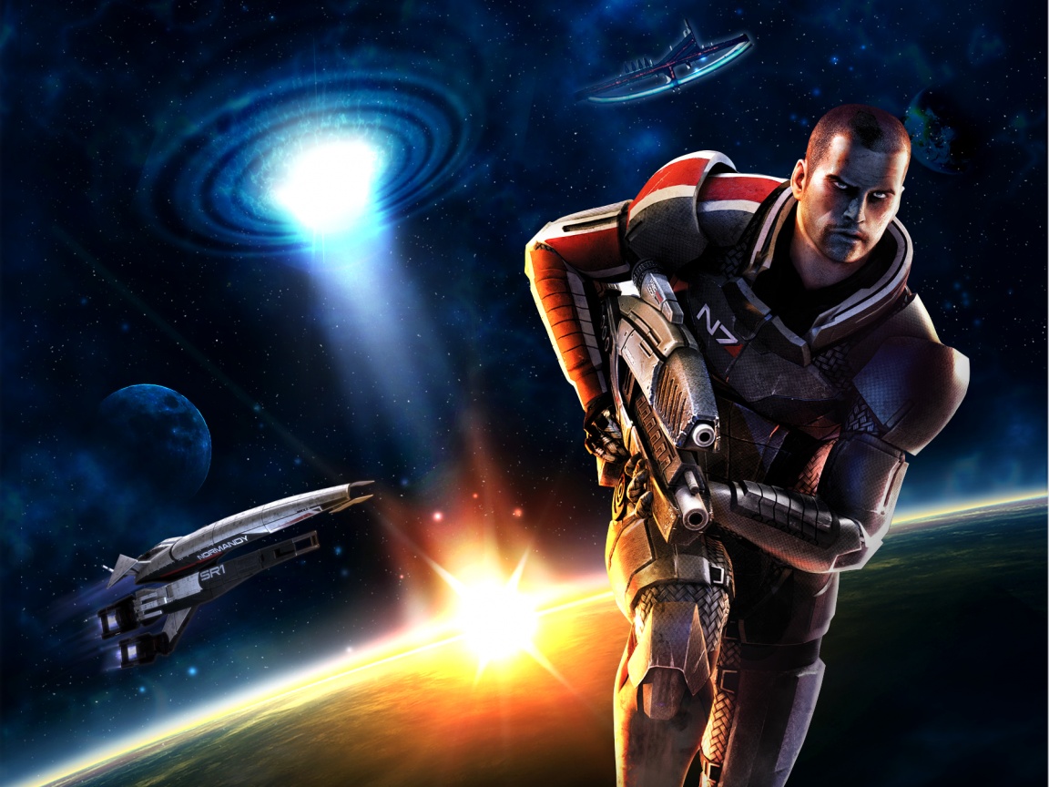 Шепард из вселенной Mass Effect обои