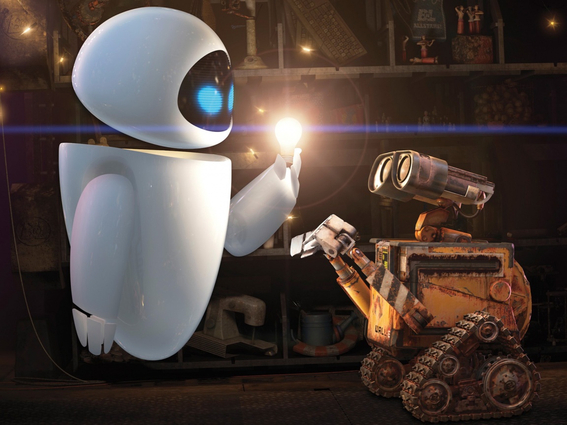 WALL-E и Ева обои
