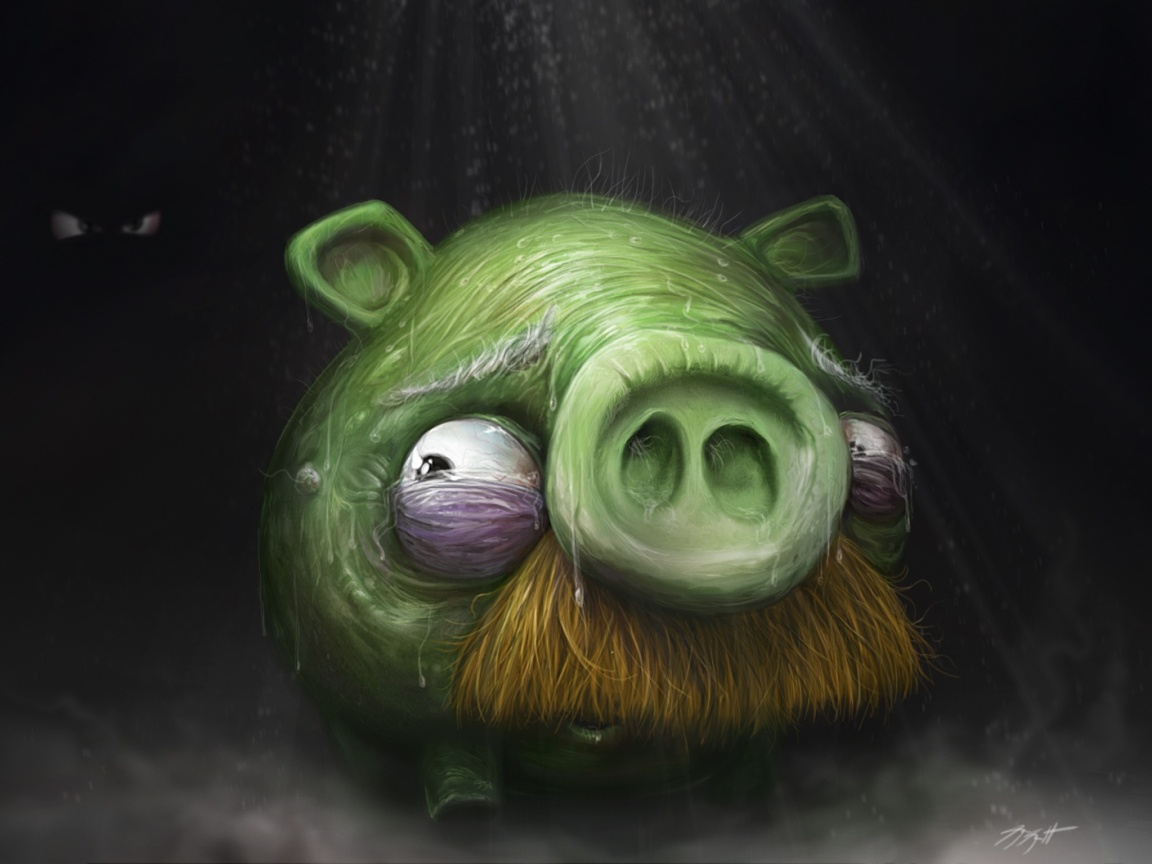 Свинья из Angry Birds обои