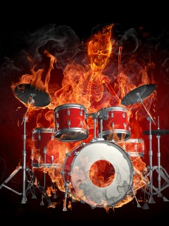 Огненный барабанщик обои