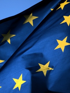 Синий флаг Евросоюза (европейского союза) обои