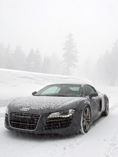 Audi R8 зимой обои