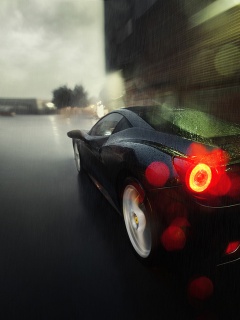Ferrari под дождем обои