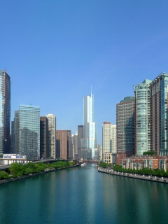 Вид на Чикаго обои