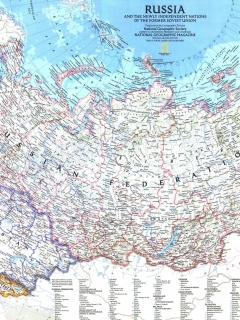 Карта России обои