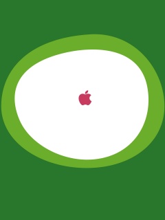 Apple в белом круге обои