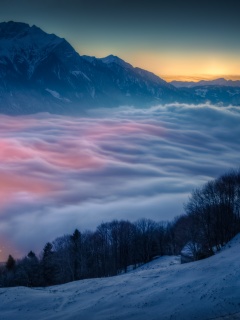 Туман в долине обои