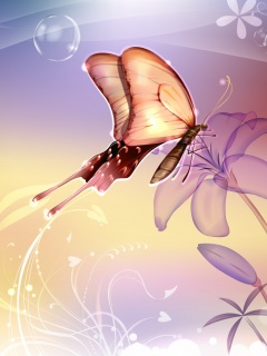 Сказочная бабочка обои