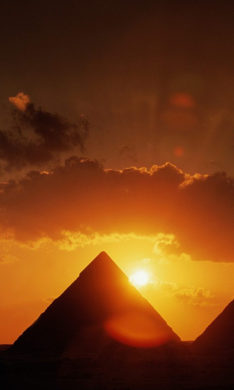Египетские пирамиды на закате обои