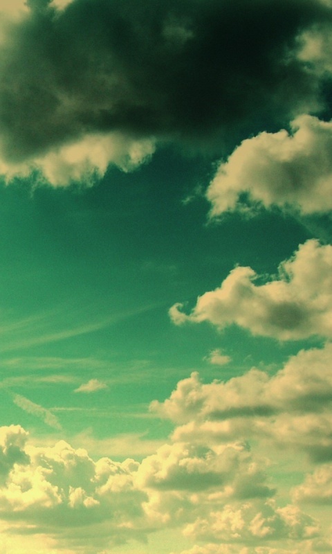 Зеленое небо обои