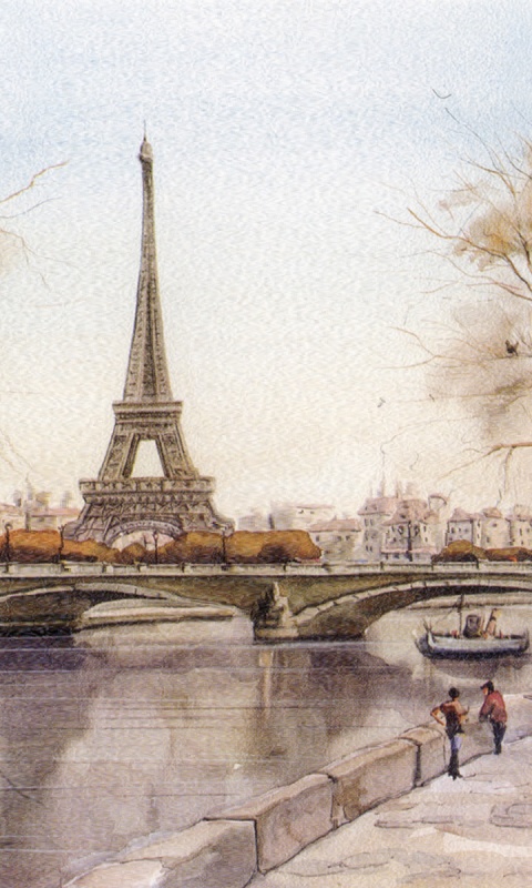 Рисунок Эйфелевой башни обои