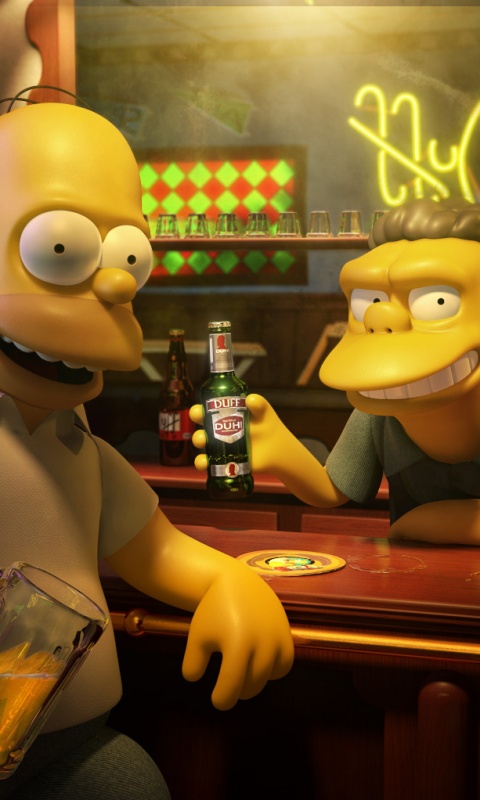 Симпсоны в баре обои