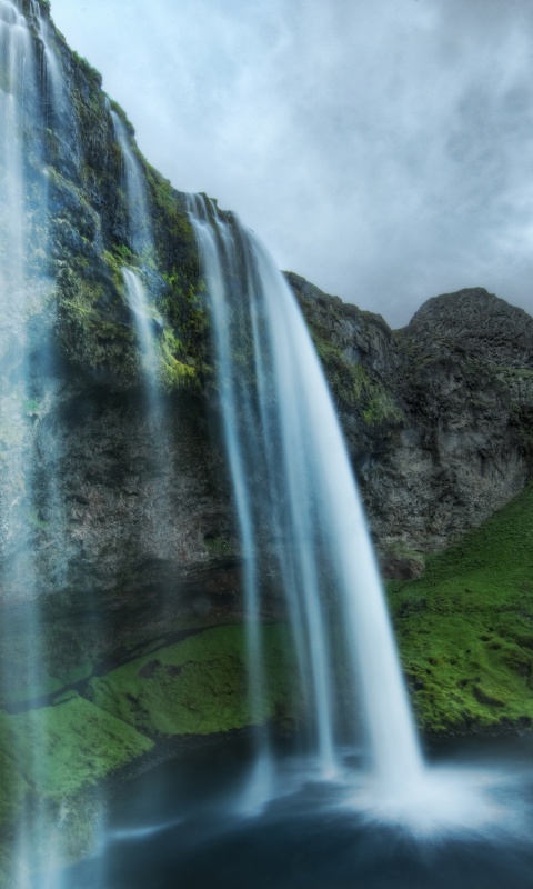Нарисованный водопад обои