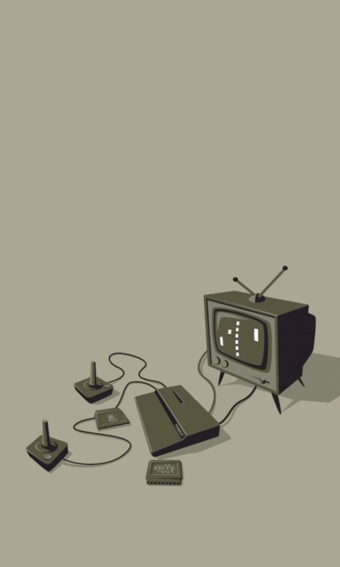 Приставка и телевизор обои