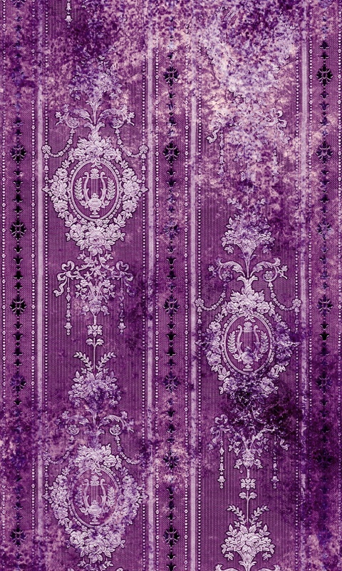 Старинные фиолетовые обои с узорами обои