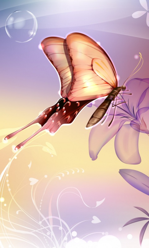 Сказочная бабочка обои