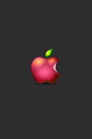 Реалистичный логотип Apple обои