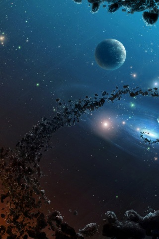 Причудливый пояс астероидов обои