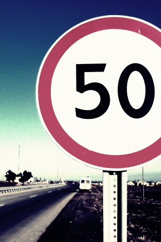 Ограничение скорости 50 км/ч обои