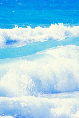 Голубые волны обои