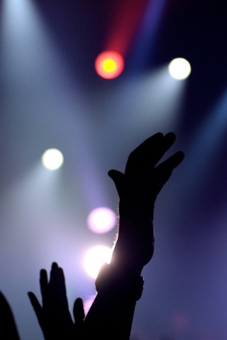 Руки людей на концерте обои