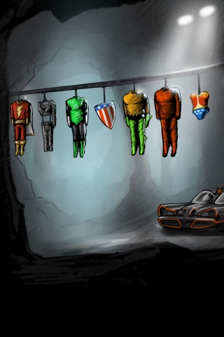 Пещера супергероев обои