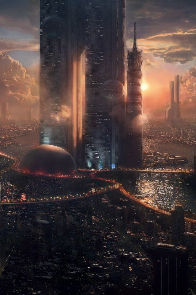 Город будущего обои