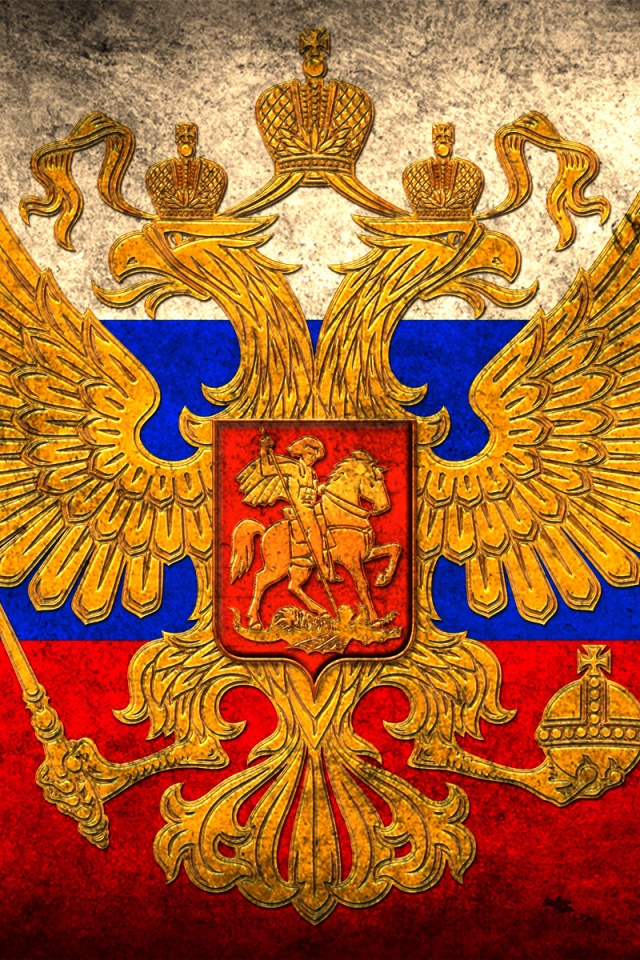 Флаг России в стиле гранж обои