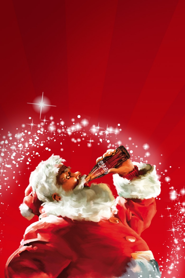 Санта Клаус с кока-колой обои