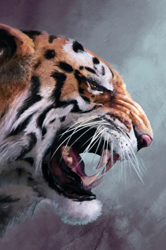 Картина с тигром обои