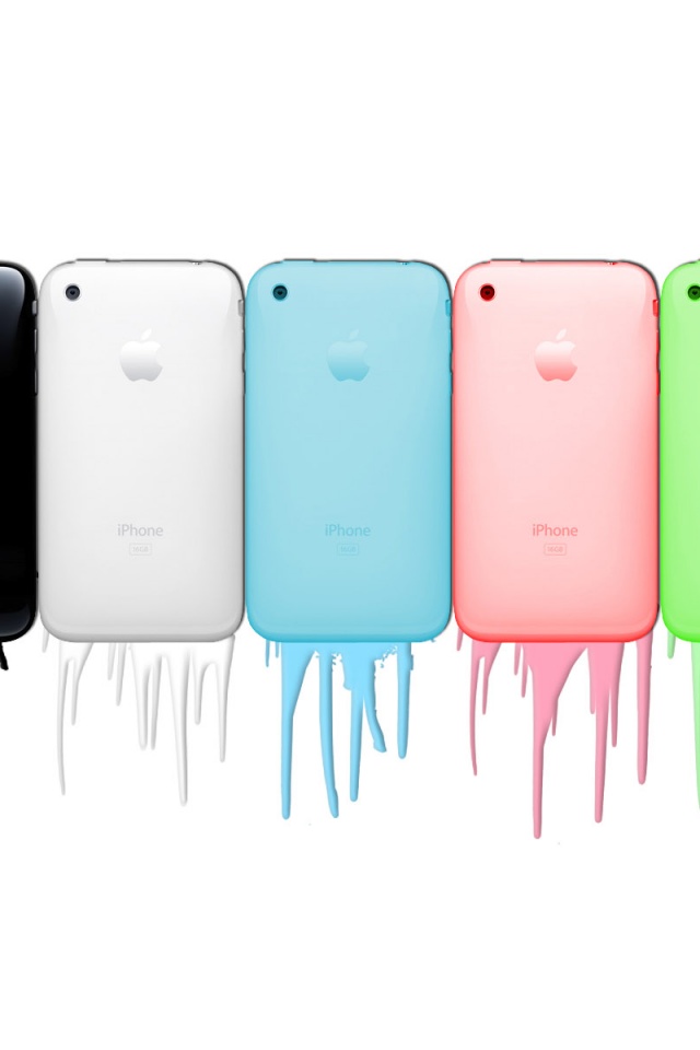 iPhone в разных цветах обои