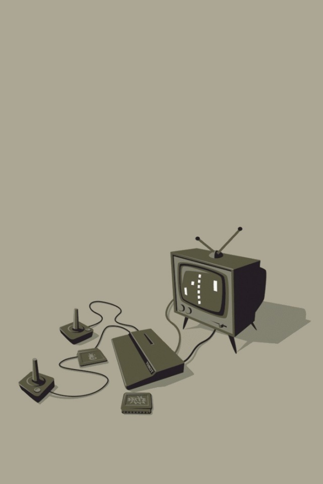 Приставка и телевизор обои