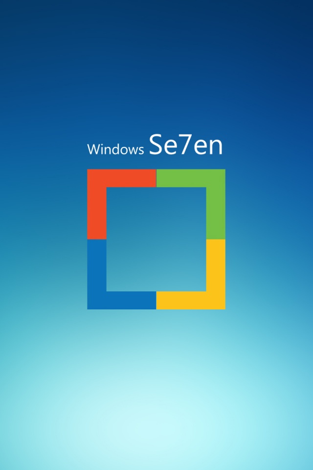 Квадратное лого Windows Seven обои