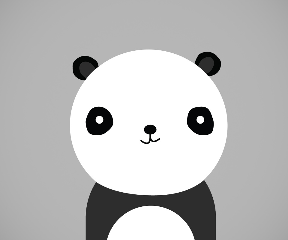 Минималистичная панда обои