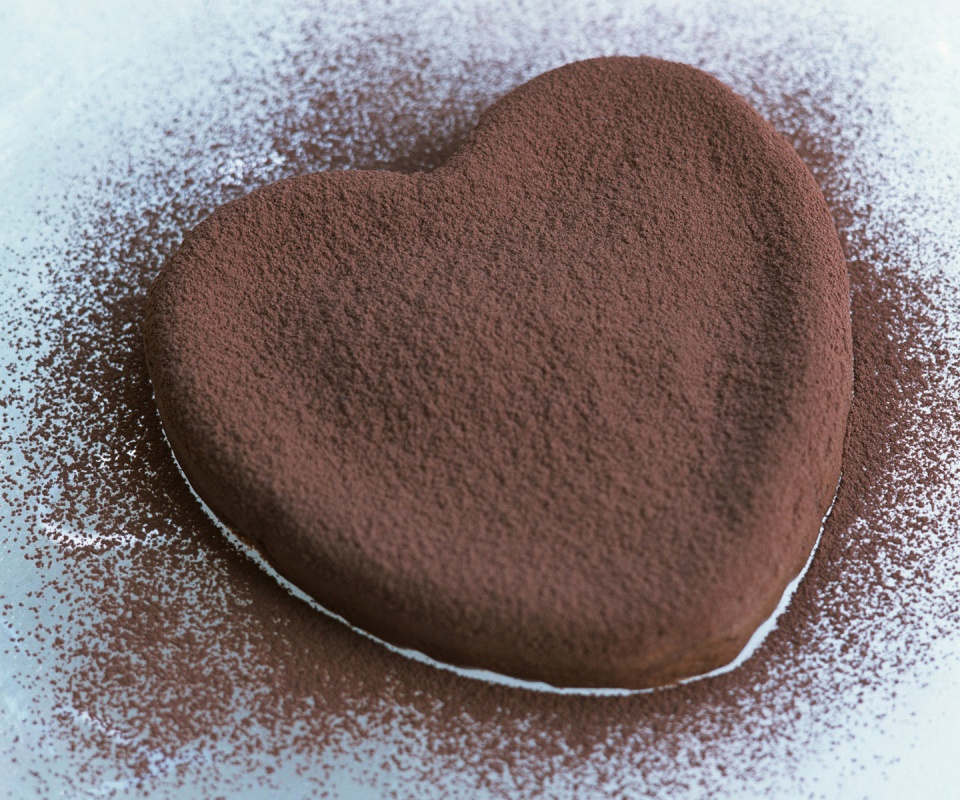 Шоколадное сердце обои