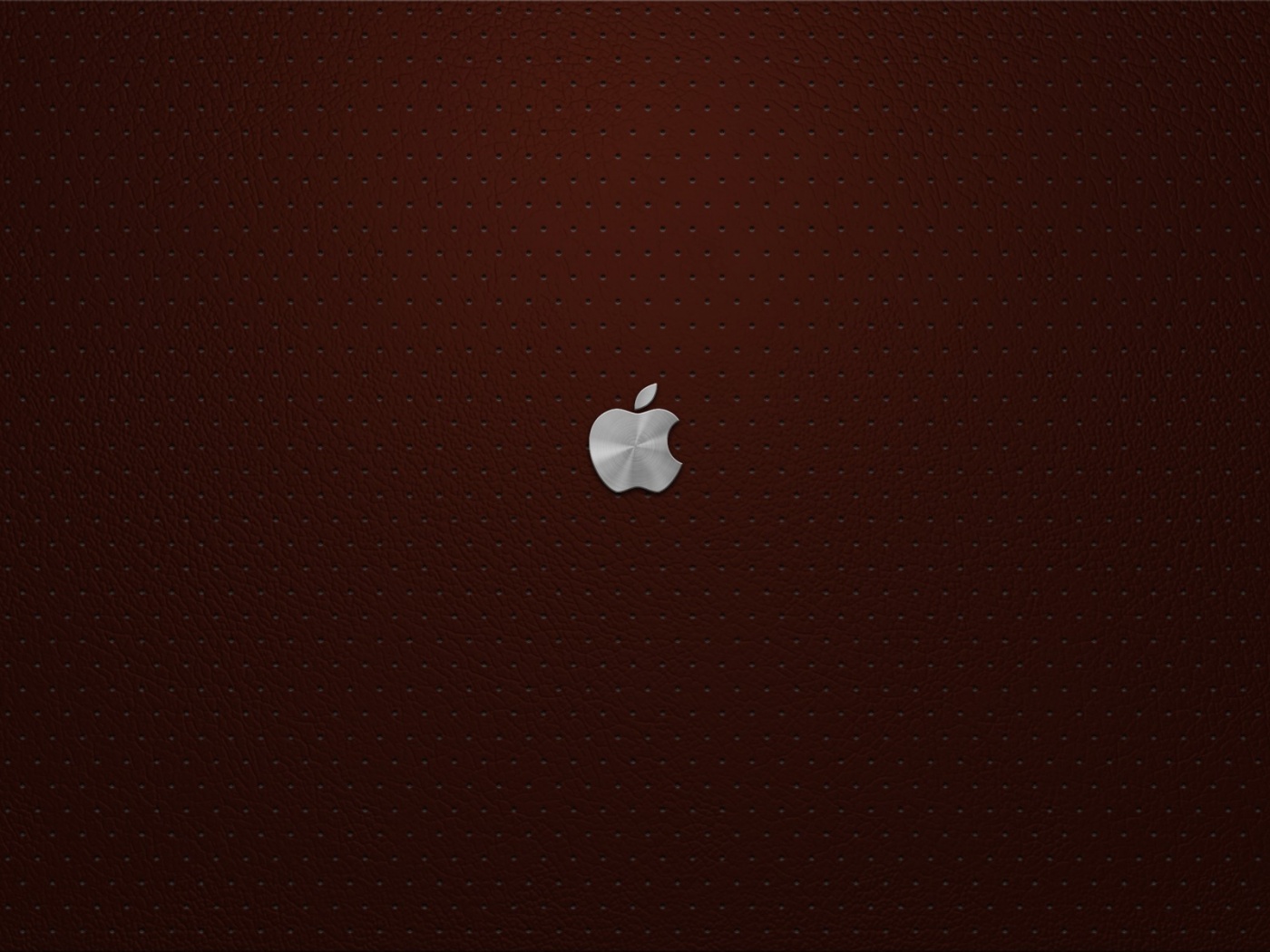 Маленький логотип Apple на перфорированной коже обои