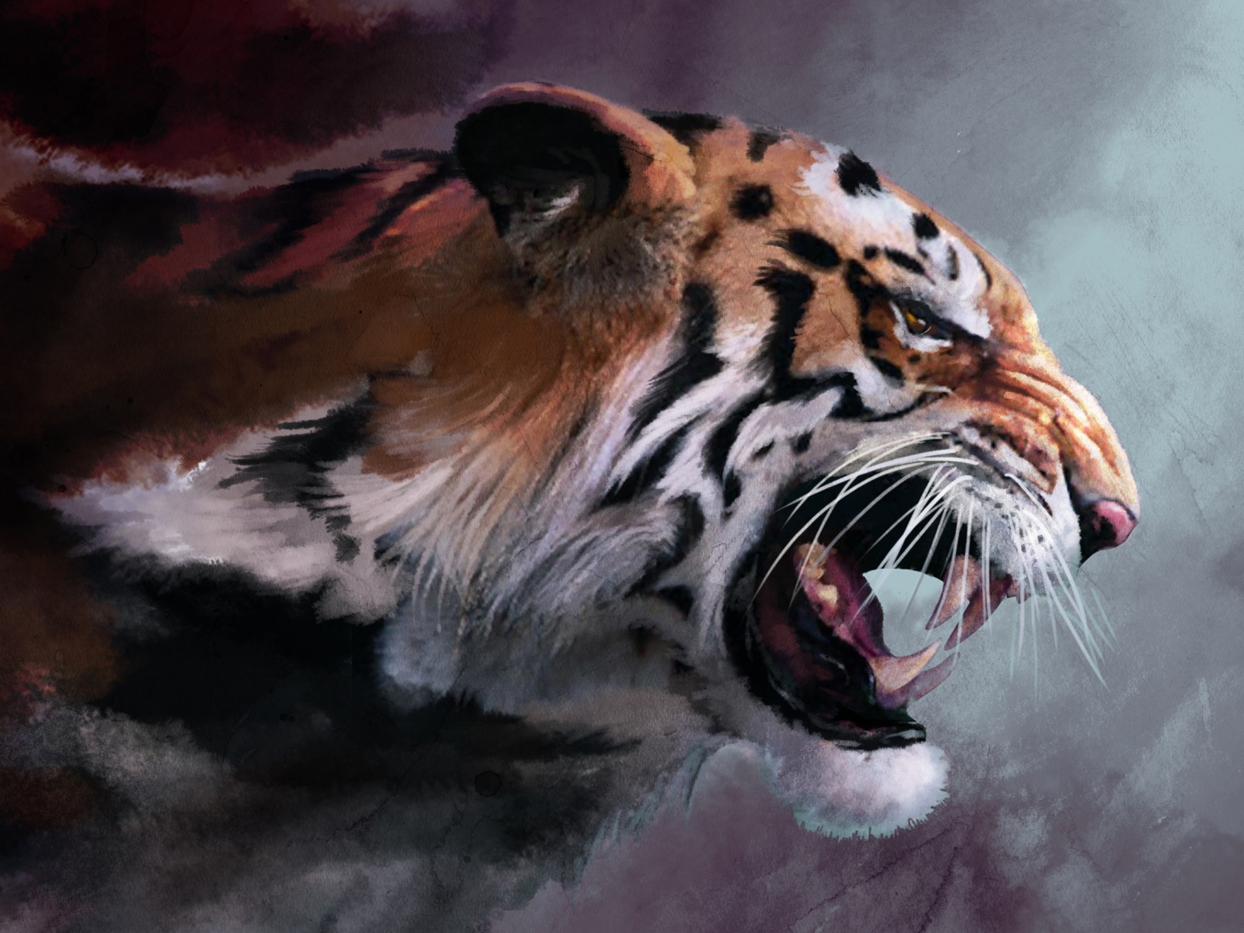 Картина с тигром обои