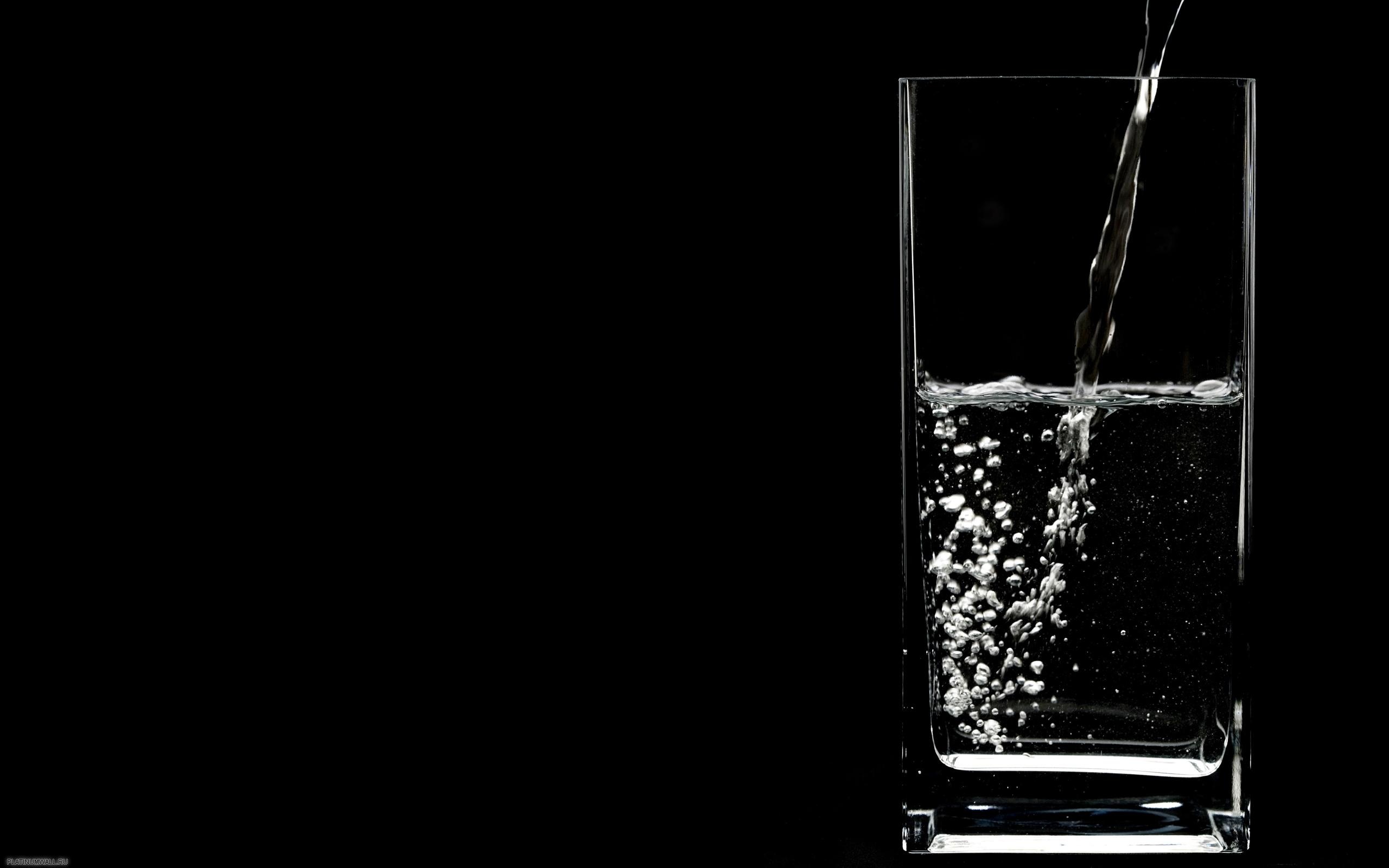 Вода в стакане обои