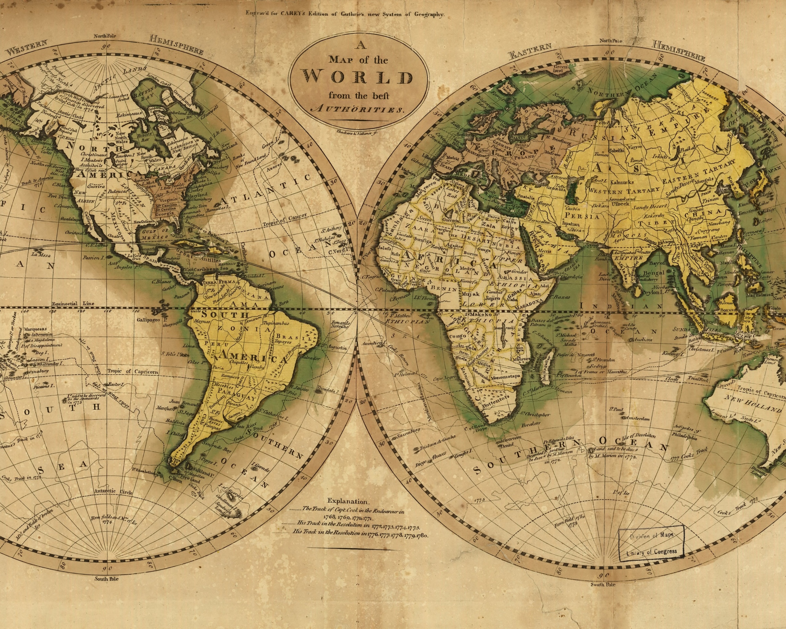 Старинная карта мира обои