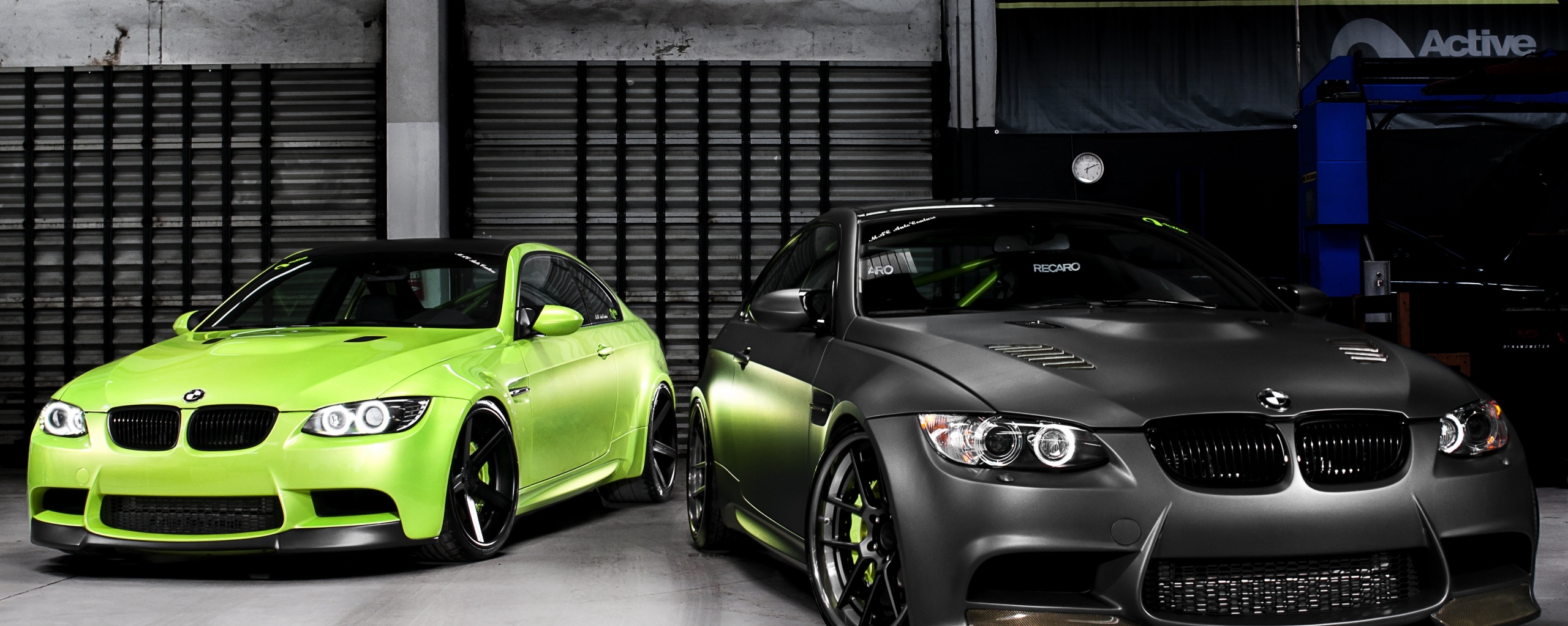 Черный и зеленый BMW M3 обои