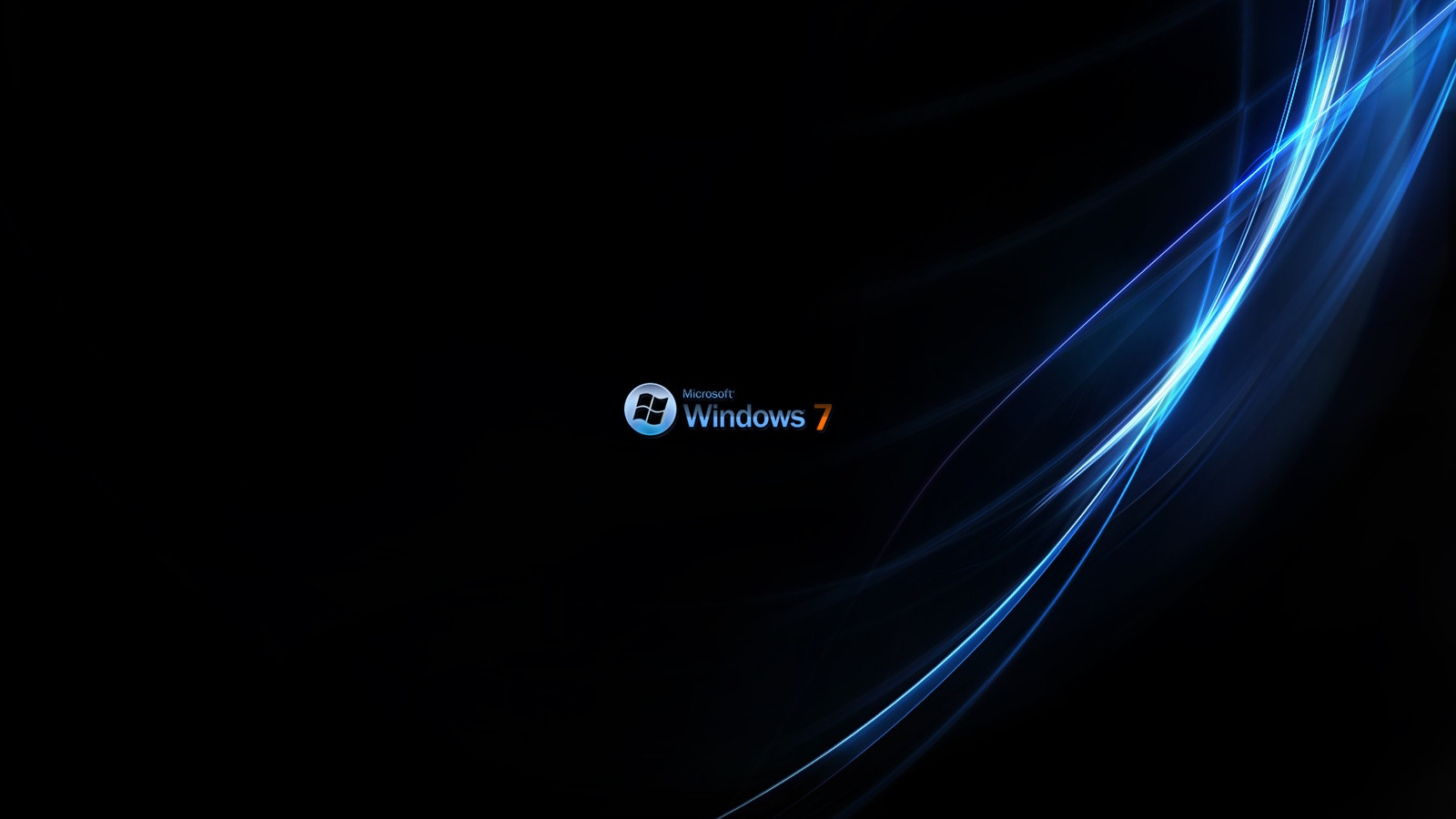 Темный фон Windows 7 обои
