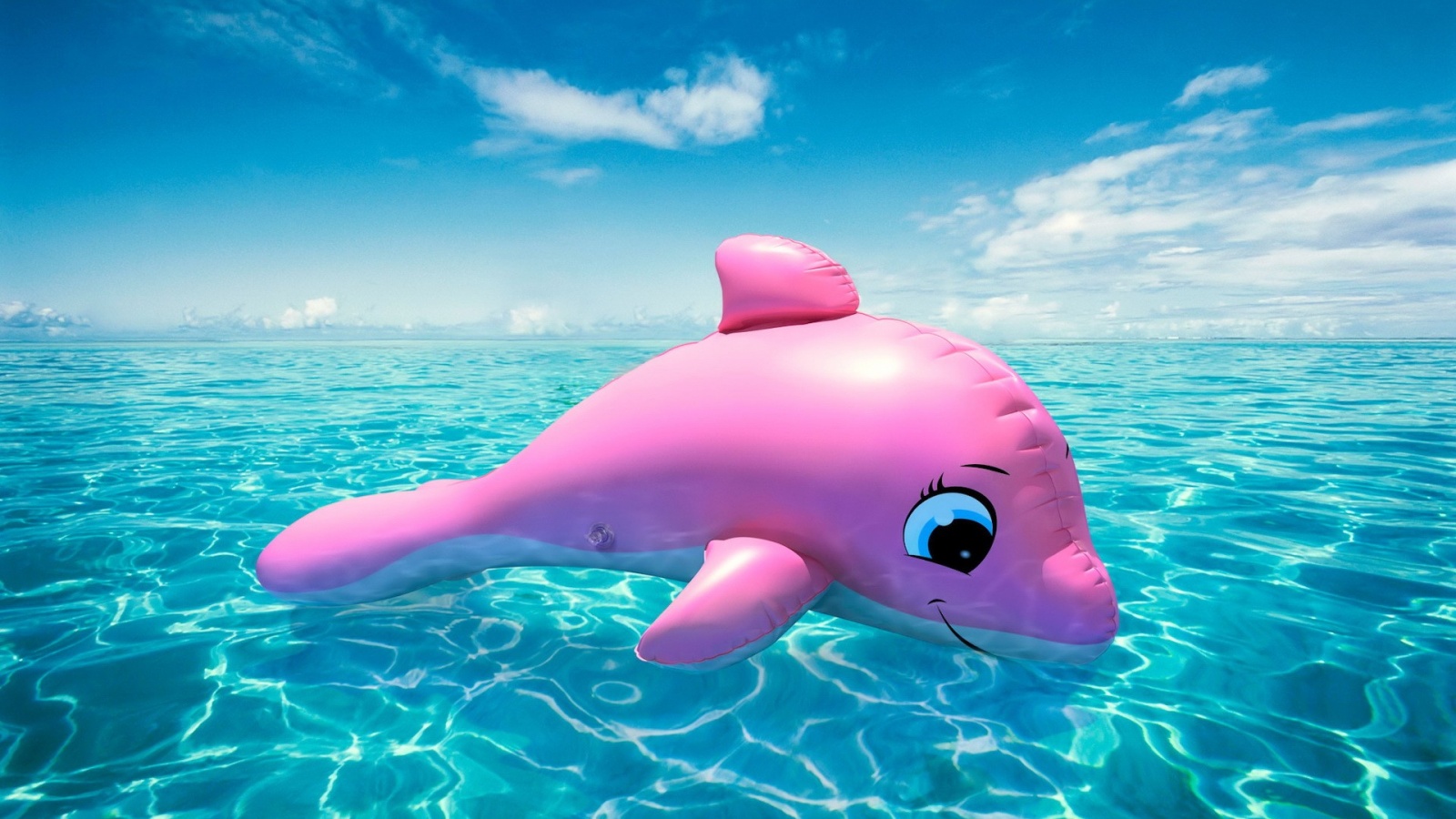 Надувной розовый дельфин обои